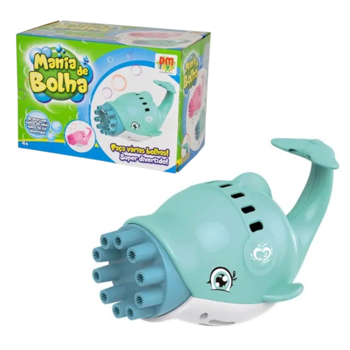 Lançador Bolha de Sabão Golfinho Mania De Bolha Verde Lançador Bolha de Sabão Golfinho Mania De Bolha Verde